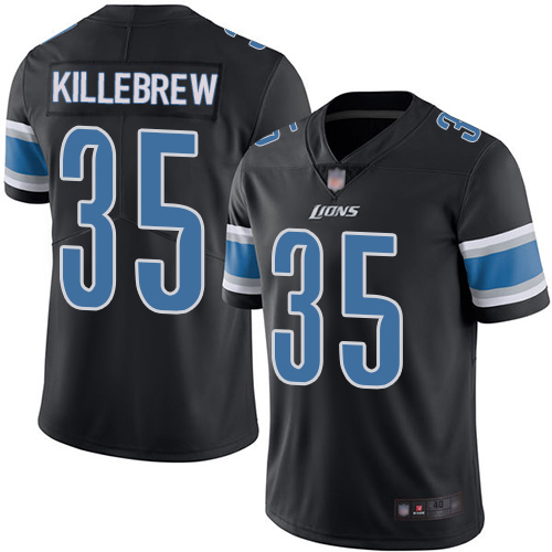 Detroit Lions Limited Black Men Miles Killebrew Jersey NFL Football #35 Rush Vapor Untouchable->youth nfl jersey->Youth Jersey